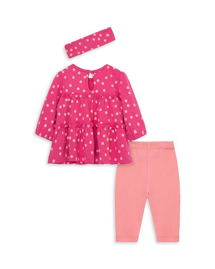 商品Little Me|Girls' Fun Dots Cotton Headband, Tunic, & Leggings Set - Baby,价格¥157,第2张图片详细描述