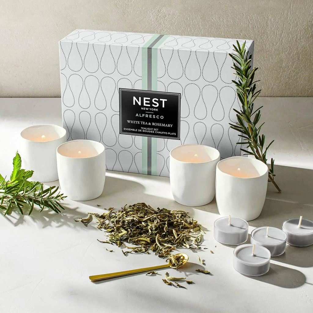 商品NEST New York|NEST New York White Tea and Rosemary Alfresco Tealight Holders Tealights Set,价格¥416,第4张图片详细描述