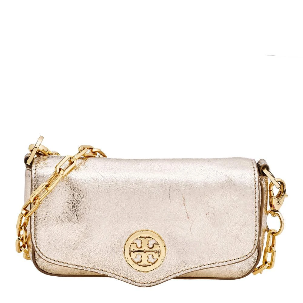 商品[二手商品] Tory Burch|Tory Burch Gold Leather Flap Chain Shoulder Bag,价格¥821,第1张图片