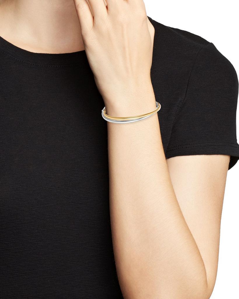 Crossover Bangle Bracelet in 14K Yellow & White Gold - 100% Exclusive商品第2张图片规格展示