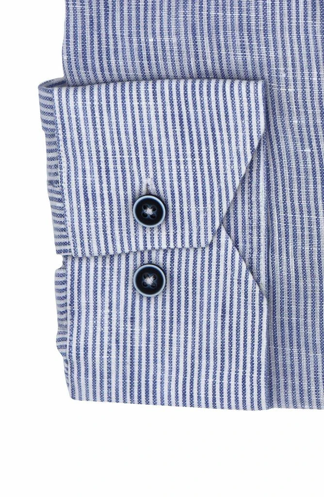 商品Lorenzo Uomo|Striped Linen Trim Fit Dress Shirt,价格¥414,第4张图片详细描述