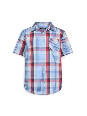 Little Boy’s Multi Color Plaid Shirt商品第1张图片规格展示