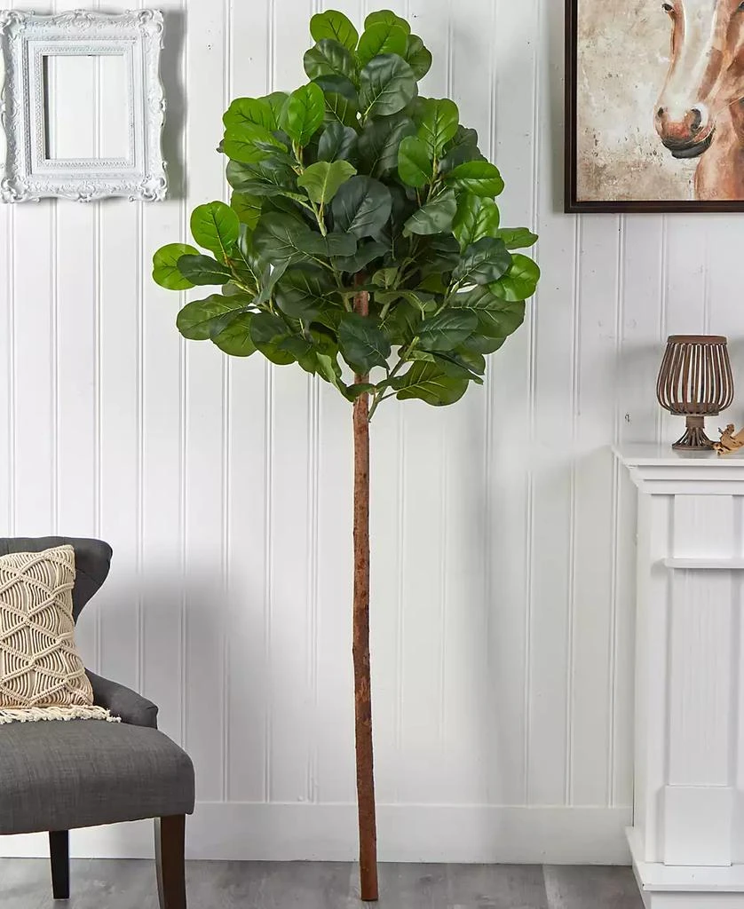 商品NEARLY NATURAL|78" Artificial Fiddle Leaf Tree No Pot,价格¥823,第2张图片详细描述