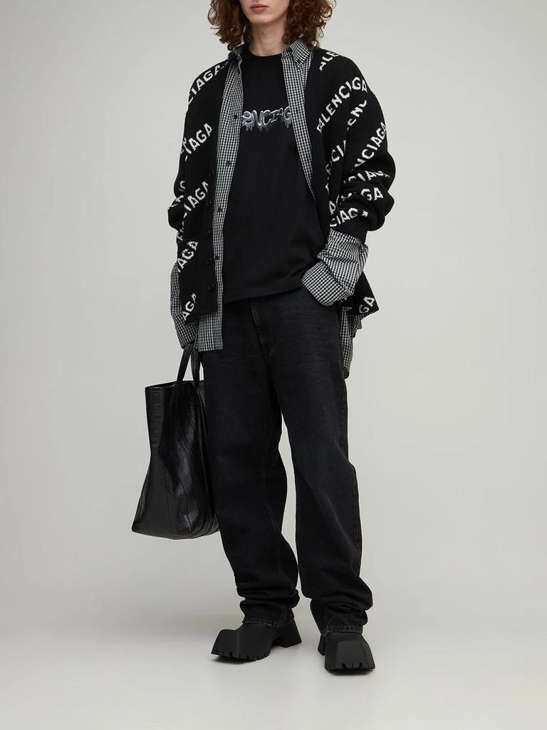商品Balenciaga|Printed Cotton Jersey T-shirt,价格¥4983,第1张图片详细描述