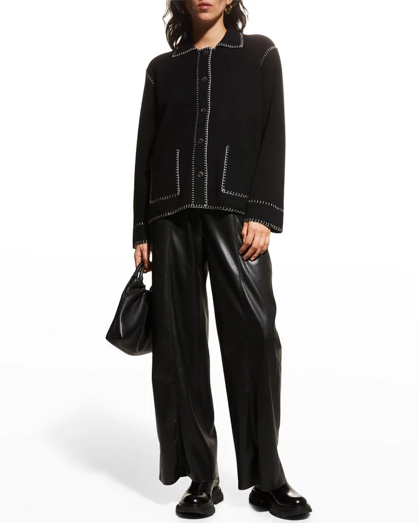 商品Lisa Yang|Bily Contrast Topstitch Cashmere Cardigan,价格¥2960,第3张图片详细描述