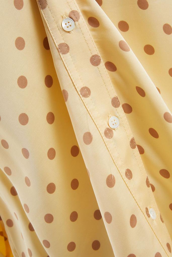Peany polka-dot satin shirt商品第4张图片规格展示