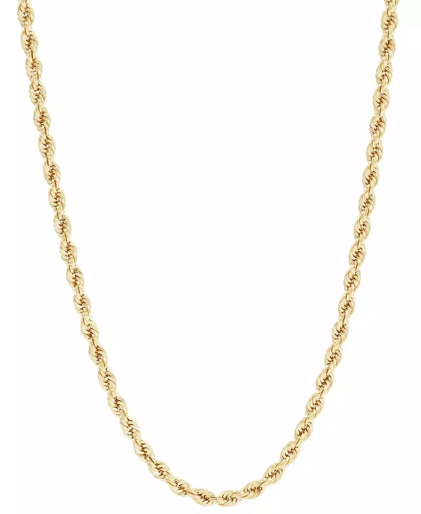 商品Macy's|Glitter Rope Link 26" Chain Necklace (3mm) in 14k Gold,价格¥7102,第1张图片