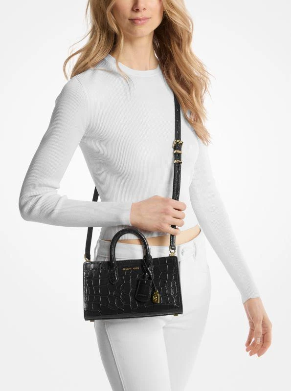商品Michael Kors|Scarlett Extra-Small Crocodile Embossed Leather Crossbody Bag,价格¥541,第3张图片详细描述