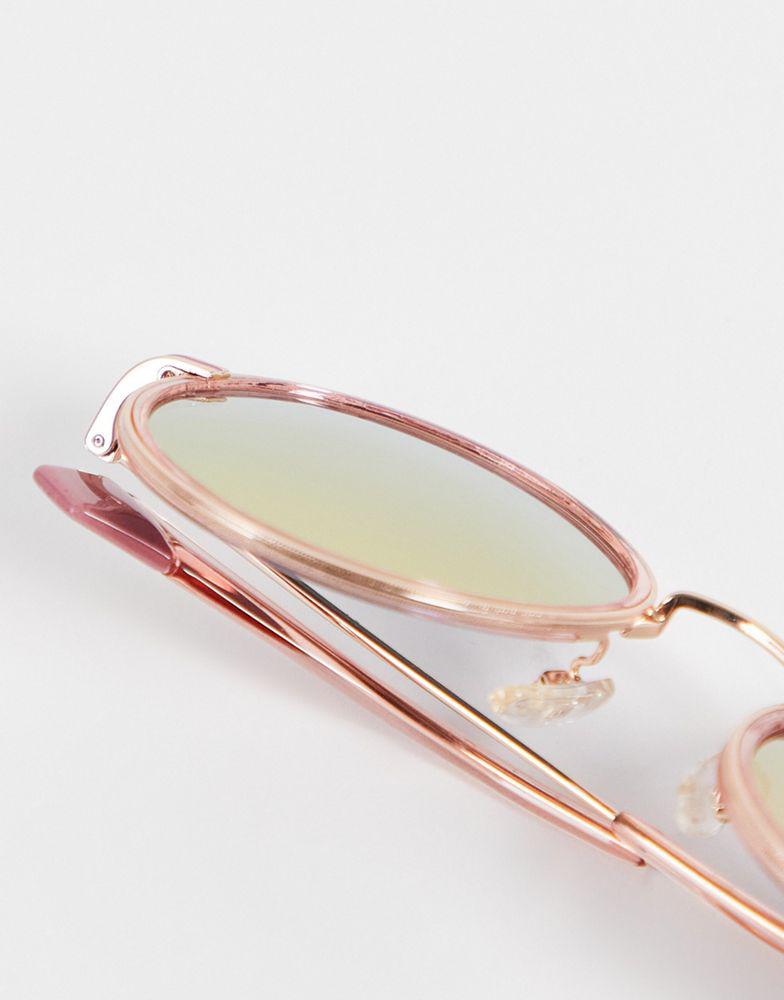 Polaroid round sunglasses in pink商品第3张图片规格展示