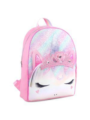 商品OMG! Accessories|Girl’s Gwen Rhinestone Crown Unicorn Large Backpack,价格¥119,第2张图片详细描述