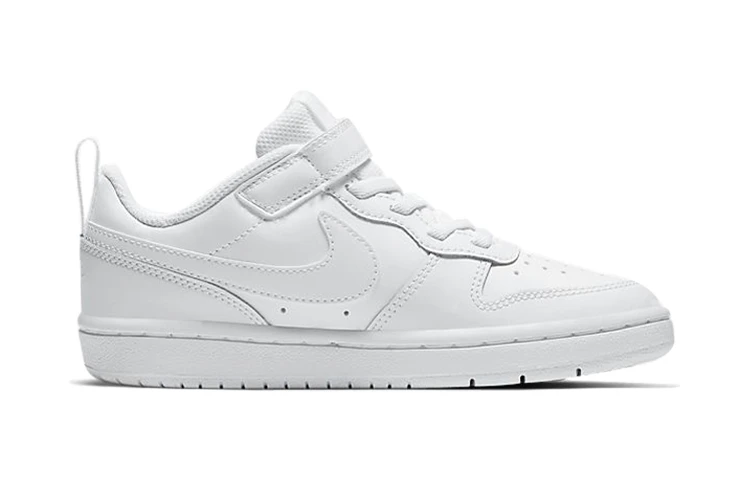 商品[国内直发] NIKE|Court Borough Low 2 舒适日常 防滑耐磨透气轻便减震 低帮 儿童板鞋 纯白 中小童,价格¥254,第3张图片详细描述
