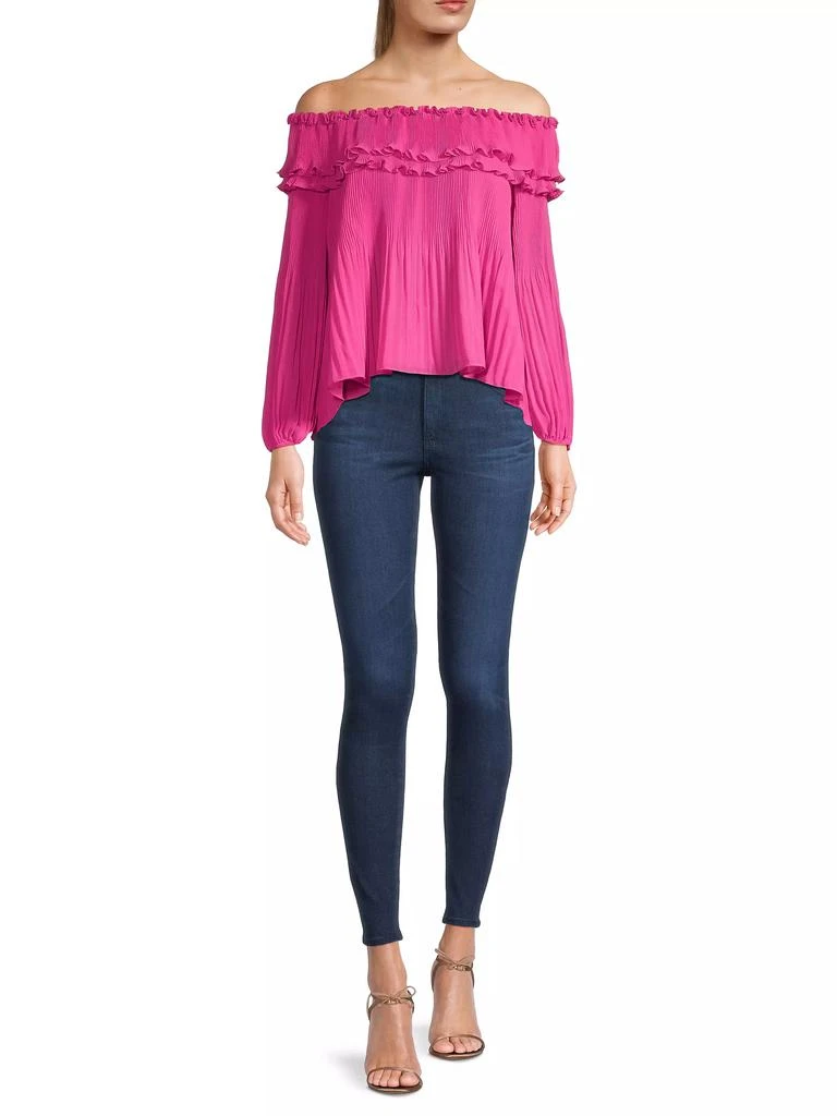 商品UNGARO|Emilia Pleated Crepe Chiffon Blouse,价格¥1264,第2张图片详细描述