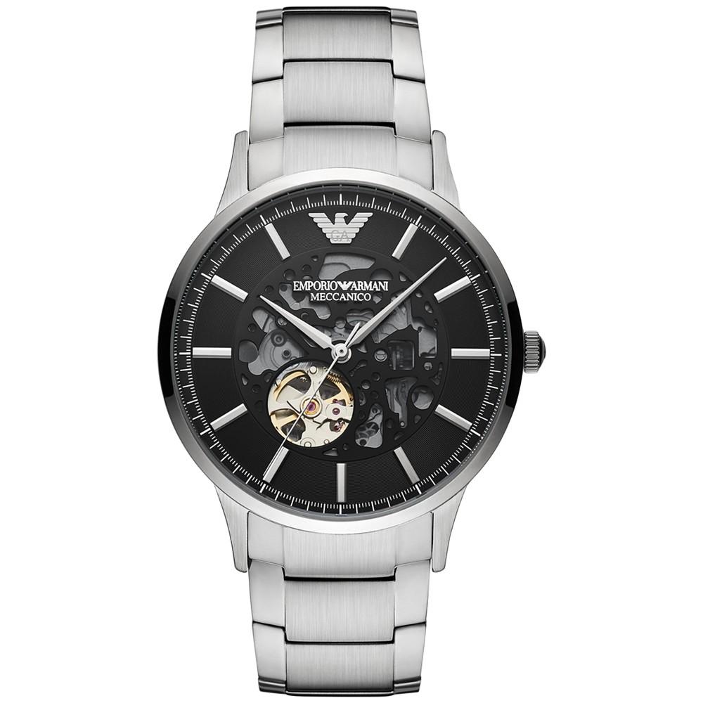 Men's Automatic Stainless Steel Bracelet Watch 43mm商品第1张图片规格展示