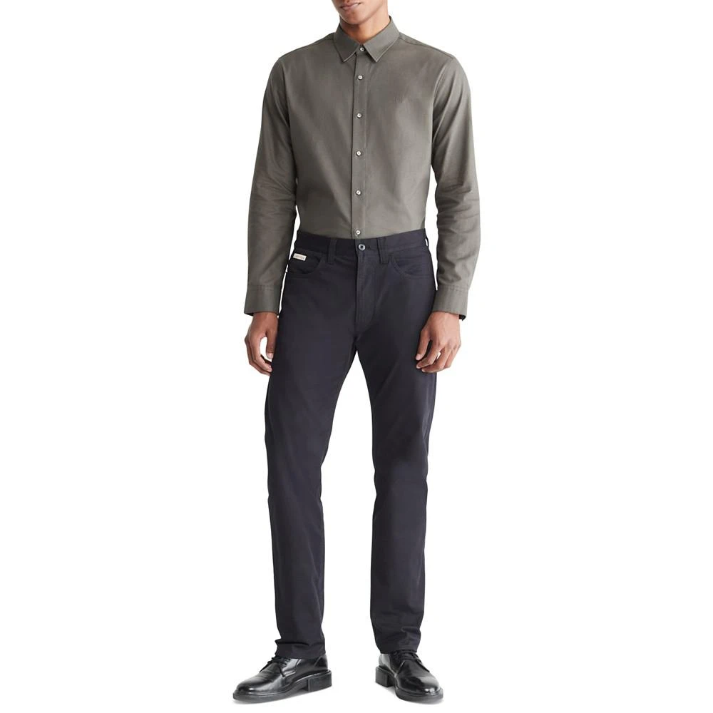 商品Calvin Klein|Men's Regular-Fit Solid Button-Down Flannel Shirt,价格¥637,第4张图片详细描述