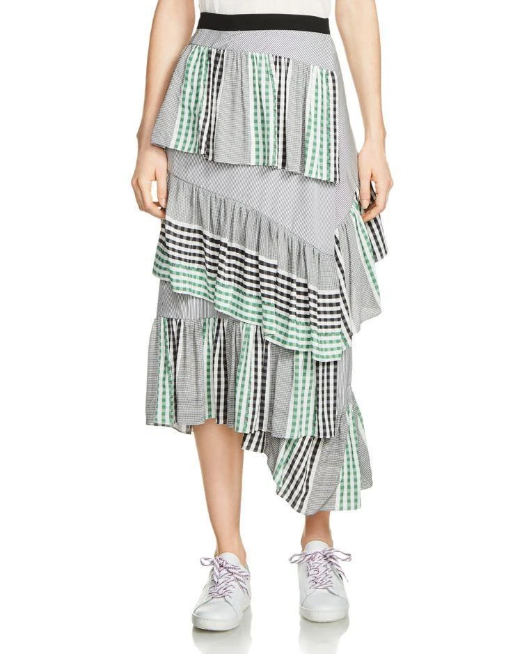 商品Maje|Maje Jomo Asymmetric Tiered Skirt,价格¥1950,第1张图片