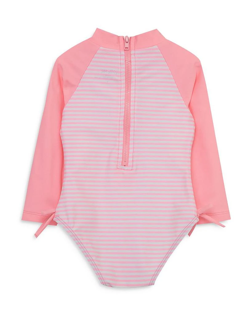 Baby Girls' Nylon Blend Parrot Striped One Piece Rash Guard 商品