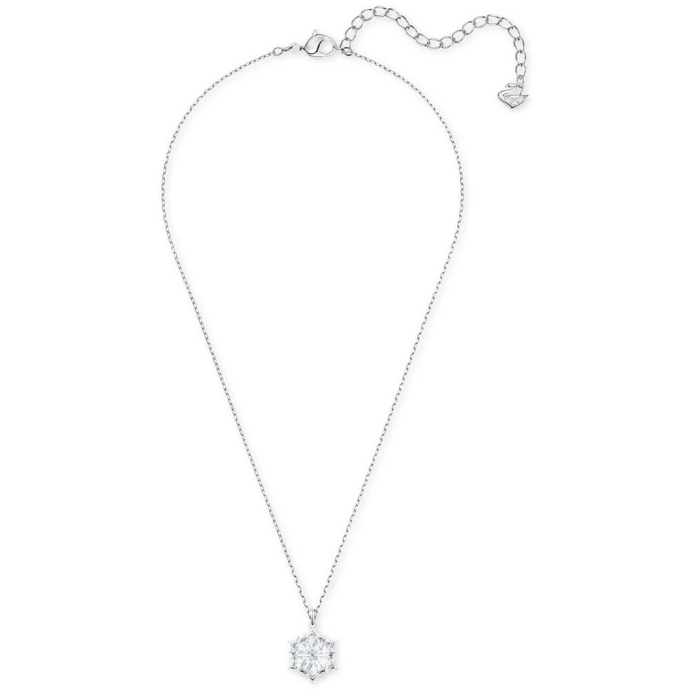 商品Swarovski|Silver-Tone Crystal Snowflake Pendant Necklace, 14-7/8" + 2" extender,价格¥736,第2张图片详细描述