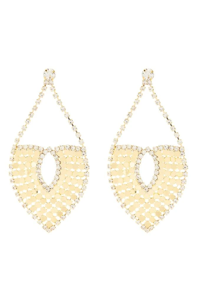 商品Tasha|Crystal Mesh Teardrop Earrings,价格¥73,第1张图片