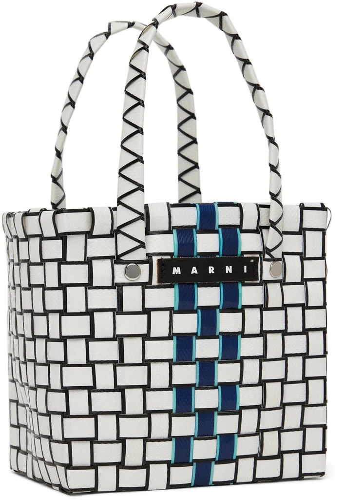 商品Marni|SSENSE Exclusive Kids Black & White Micro Basket Tote,价格¥794,第2张图片详细描述