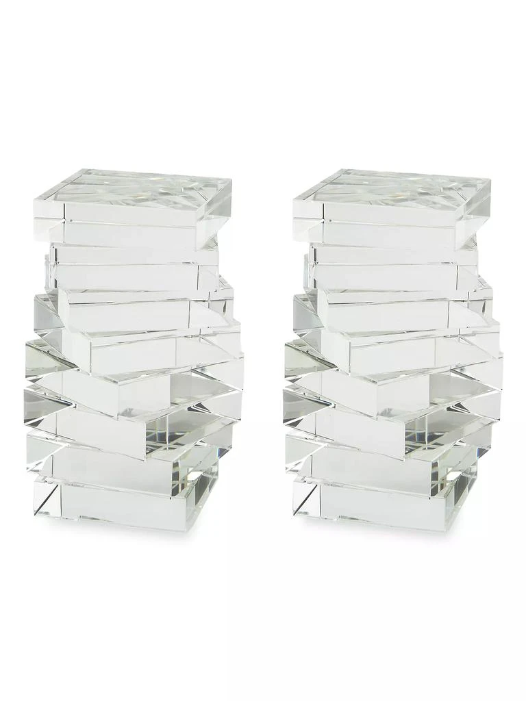 商品Tizo|Clear Crystal Twisted Bookend Pair,价格¥1777,第1张图片