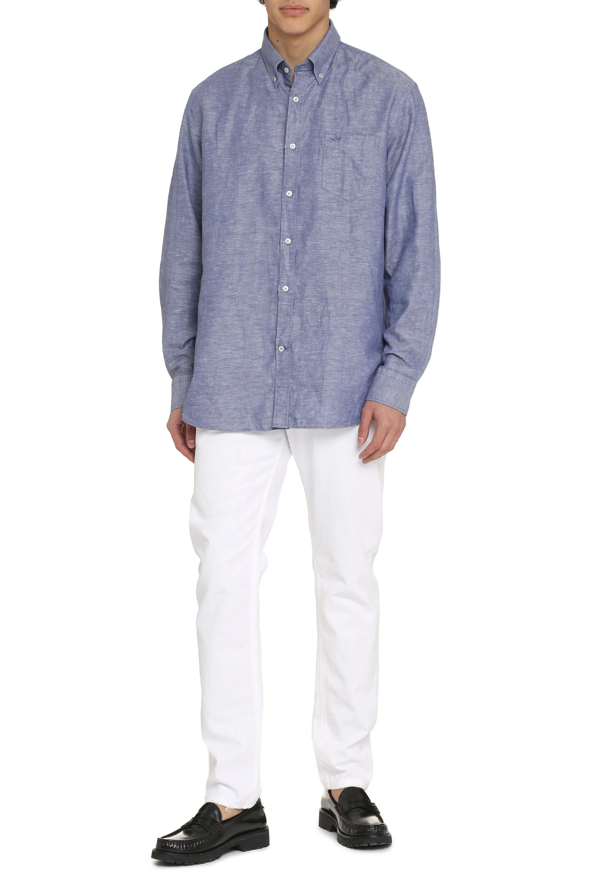 商品【商品预售7天发货】 Paul & Shark|Paul & Shark 男士衬衫 23413094050 蓝色,价格¥1613,第4张图片详细描述