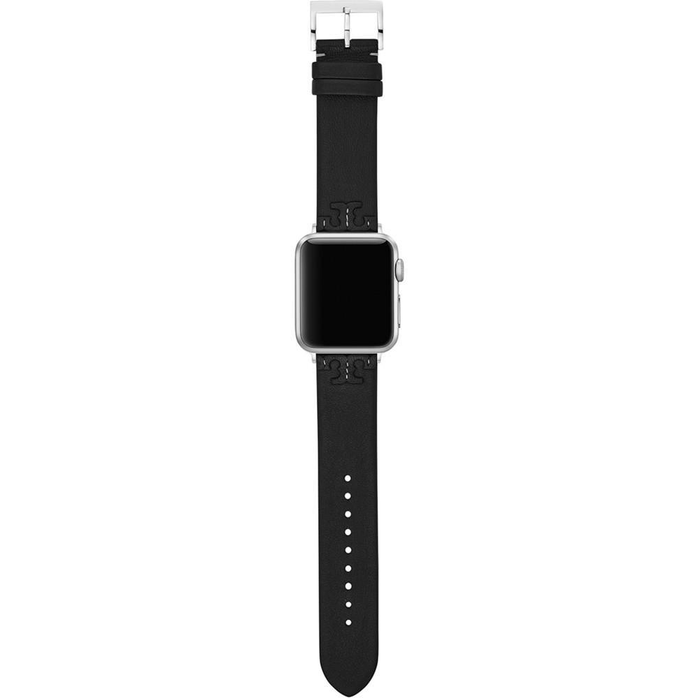 商品Tory Burch|Women's McGraw Black Band For Apple Watch® Leather Strap 38 mm/40mm,价格¥699,第4张图片详细描述