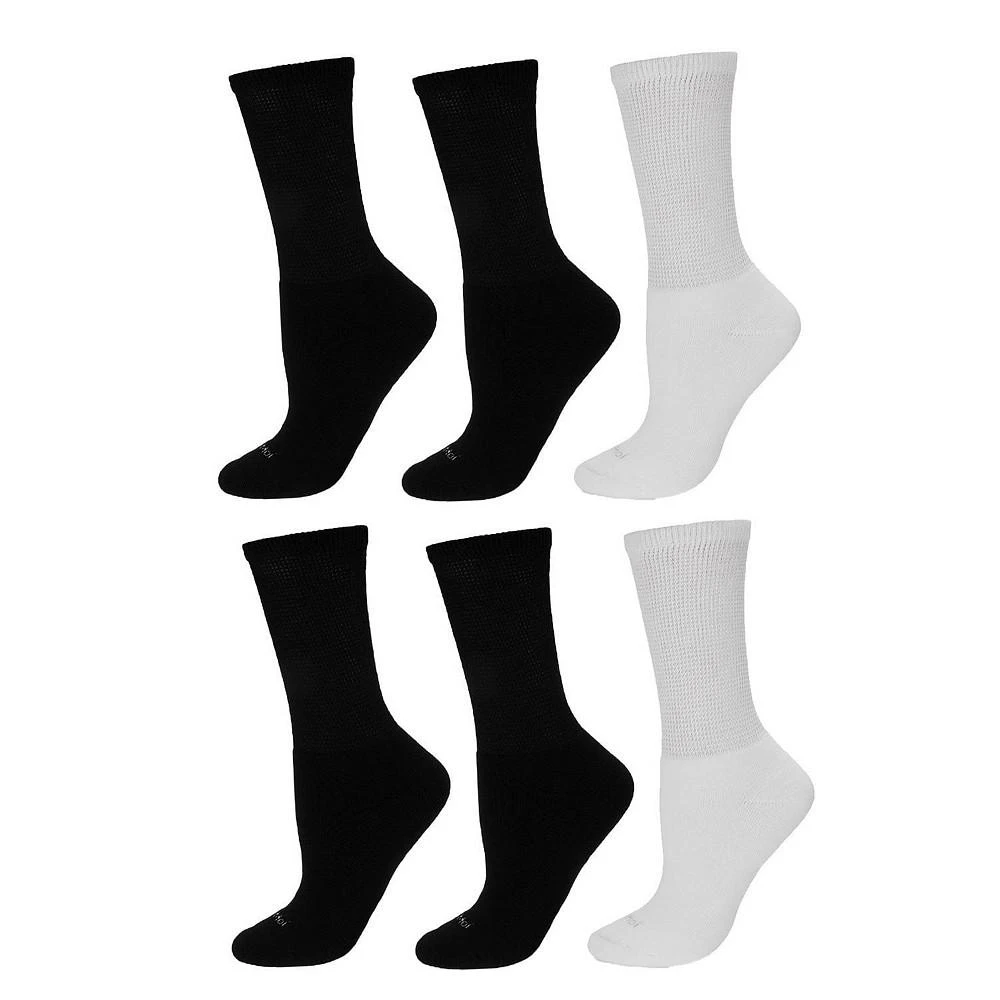 商品Memoi|Men's Diabetic Full Cushion Quarter 6 Pair Pack Socks,价格¥233,第1张图片