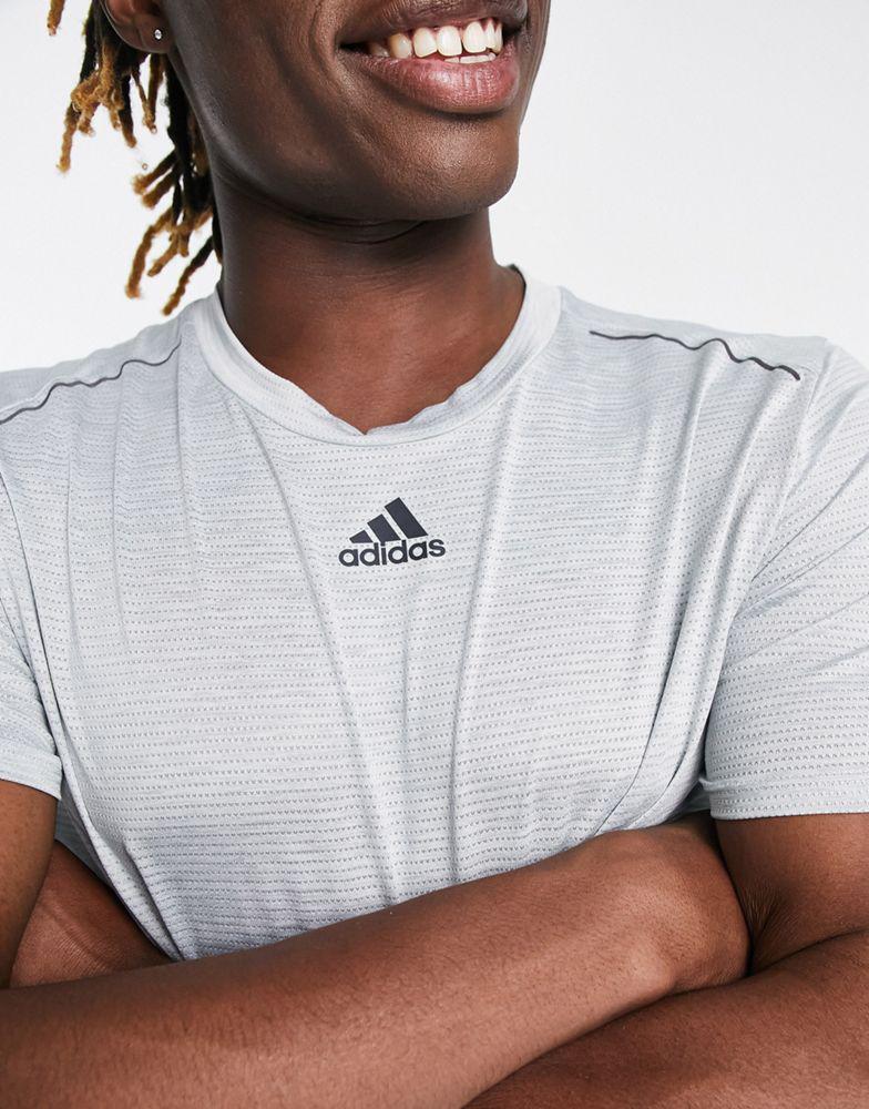 adidas Training HIIT short sleeve t-shirt in grey商品第3张图片规格展示
