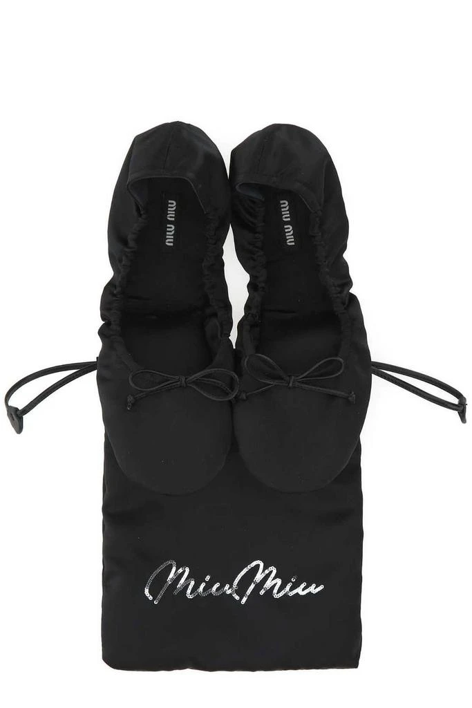 商品Miu Miu|Miu Miu Bow Detail Ballerina Flats,价格¥2421,第3张图片详细描述