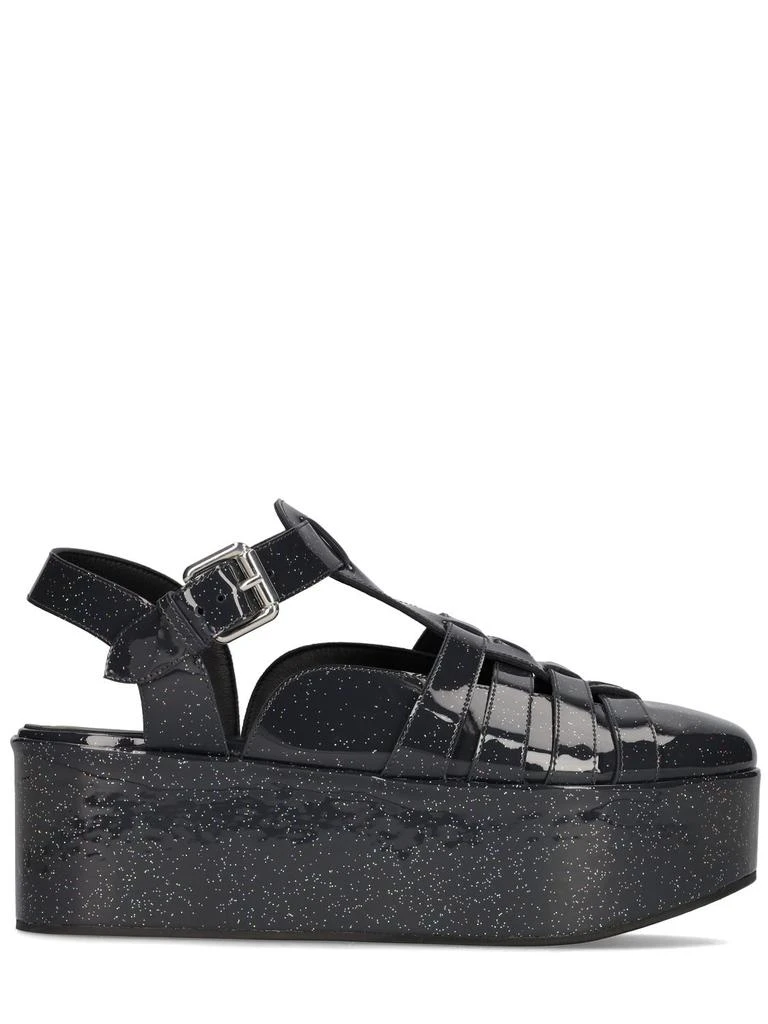 商品Loewe|60mm Patent Leather Wedge Sandals,价格¥3273,第1张图片