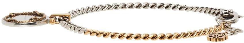 商品Alexander McQueen|Silver & Gold Snake Bracelet,价格¥1921,第3张图片详细描述