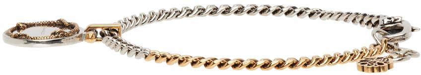 商品Alexander McQueen|Silver & Gold Snake Bracelet,价格¥2147,第5张图片详细描述
