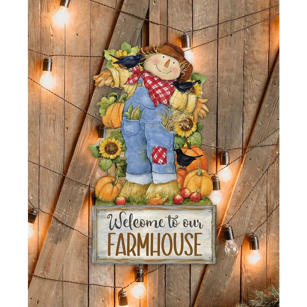 商品Designocracy|Holiday Door Decor Wall Decor Harvest Scarecrow Wooden Welcome Sign S. Winget,价格¥1099,第3张图片详细描述