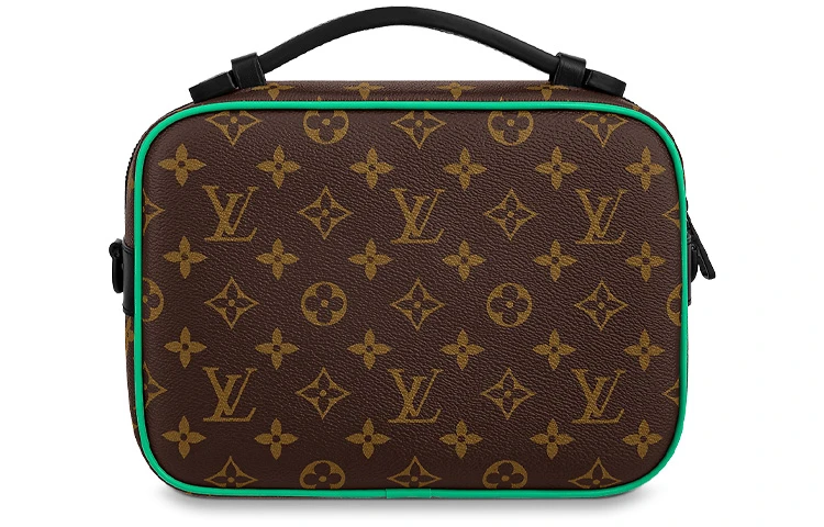 商品[国内直发] Louis Vuitton|S-Lock Messenger 经典老花帅气轻便拉链开合 涂层帆布拼牛皮 邮差包单肩斜挎包 常规 男款 棕色/绿色,价格¥24856,第4张图片详细描述