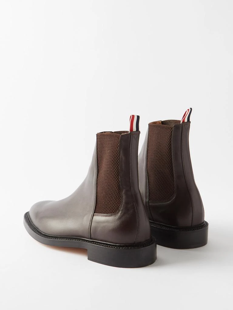 Tricolour-trim leather Chelsea boots 商品