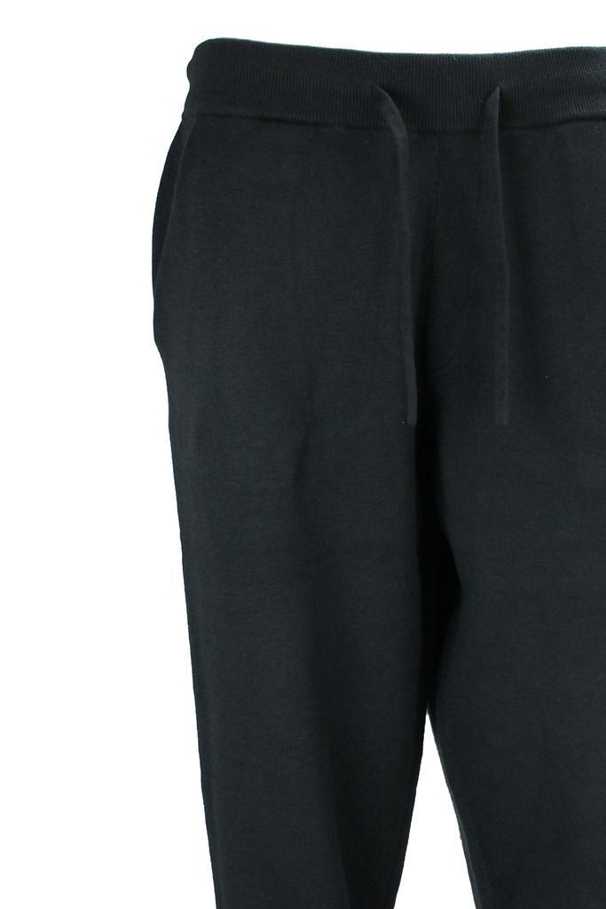 商品Hugo Boss|Navy blue virgin wool-cotton blend drawstring-waist tapered joggers,价格¥1691,第4张图片详细描述