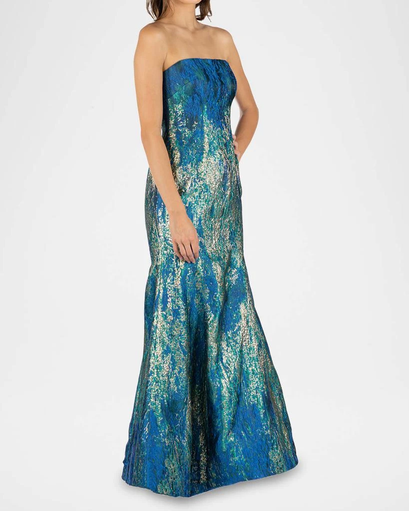 商品Rene Ruiz Collection|Strapless Metallic Jacquard Trumpet Gown,价格¥14631,第2张图片详细描述