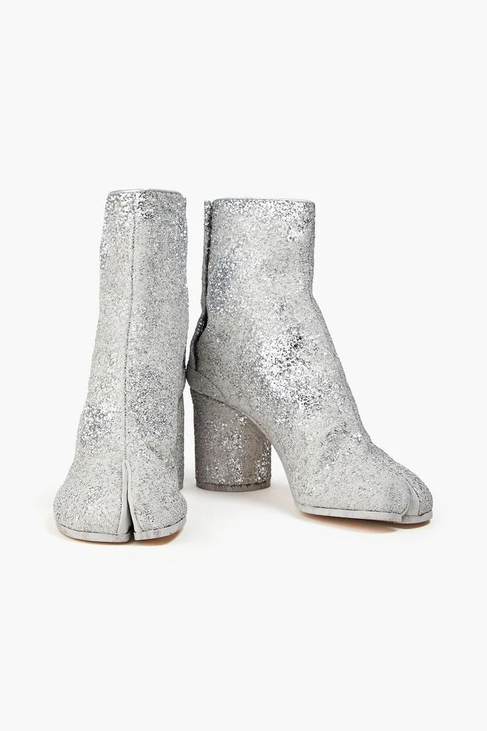 商品MAISON MARGIELA|Tabi split-toe glittered woven ankle boots,价格¥3651,第2张图片详细描述