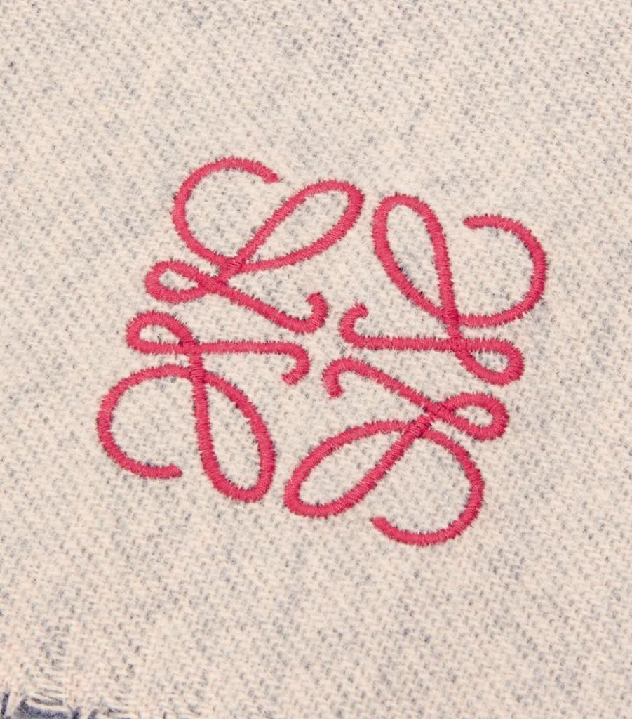 商品Loewe|Wool-Cashmere Two-Tone Anagram Scarf,价格¥1861,第5张图片详细描述
