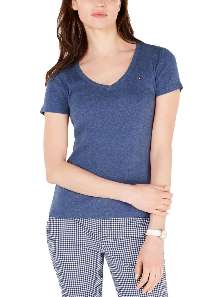 商品Tommy Hilfiger|Womens Logo V-Neck T-Shirt,价格¥178,第1张图片详细描述