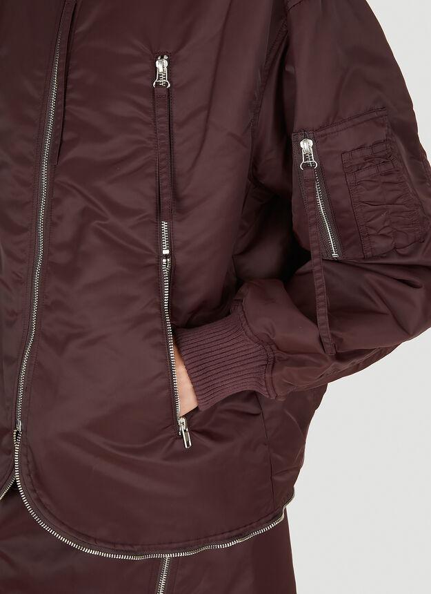 商品Helmut Lang|Bomber Jacket in Burgundy,价格¥2675,第7张图片详细描述