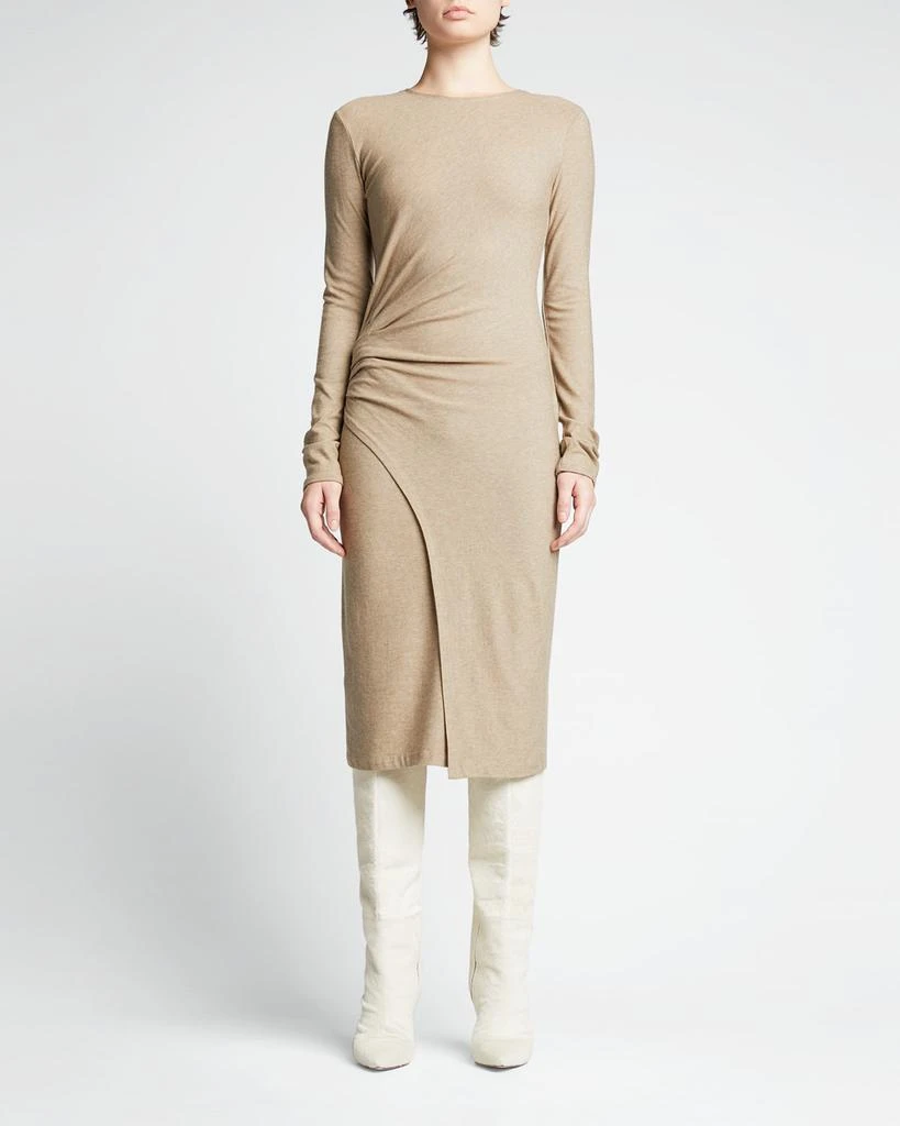 商品Vince|Gathered Long-Sleeve Knit Dress,价格¥1103,第1张图片
