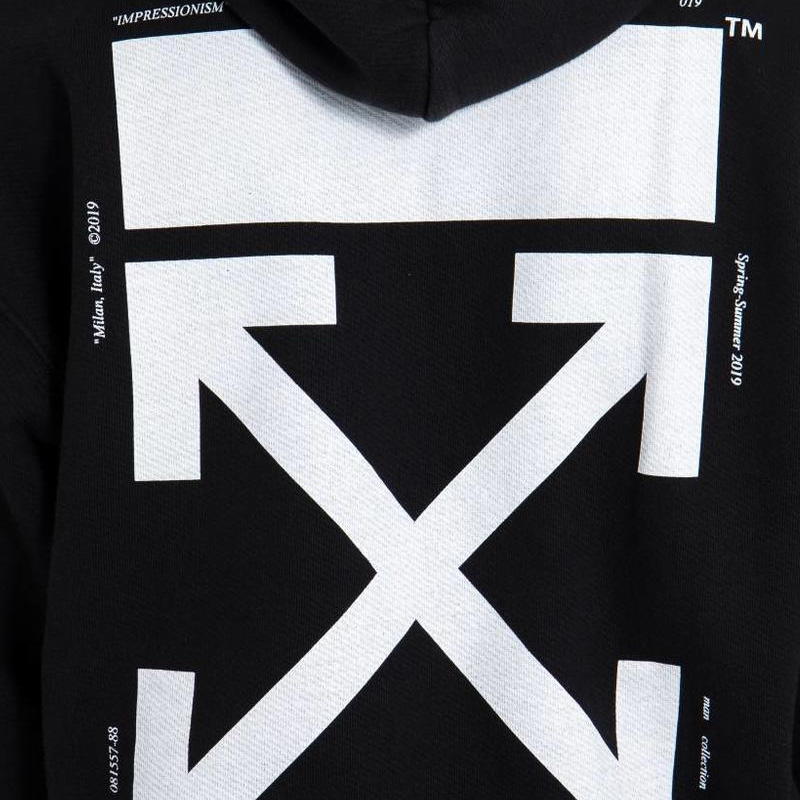 OFF WHITE 黑色男士休闲卫衣 OMBB037R19B97003-1088商品第2张图片规格展示