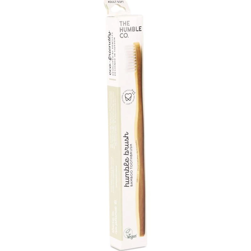 商品The Humble Co|Soft bamboo toothbrush in white,价格¥54,第1张图片