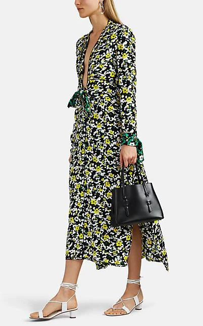商品Proenza Schouler|V-Neck Floral Crepe Long Dress,价格¥3851,第2张图片详细描述