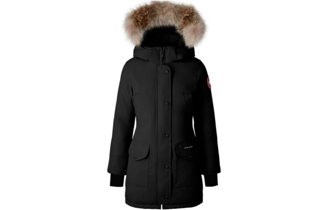 商品[国内直发] Canada Goose|[预售3天]加拿大鹅 Fusion Fit 版Trillium系列冬季连帽宽松中长款防风防水保暖派克羽绒服 女款 黑色,价格¥7260,第2张图片详细描述