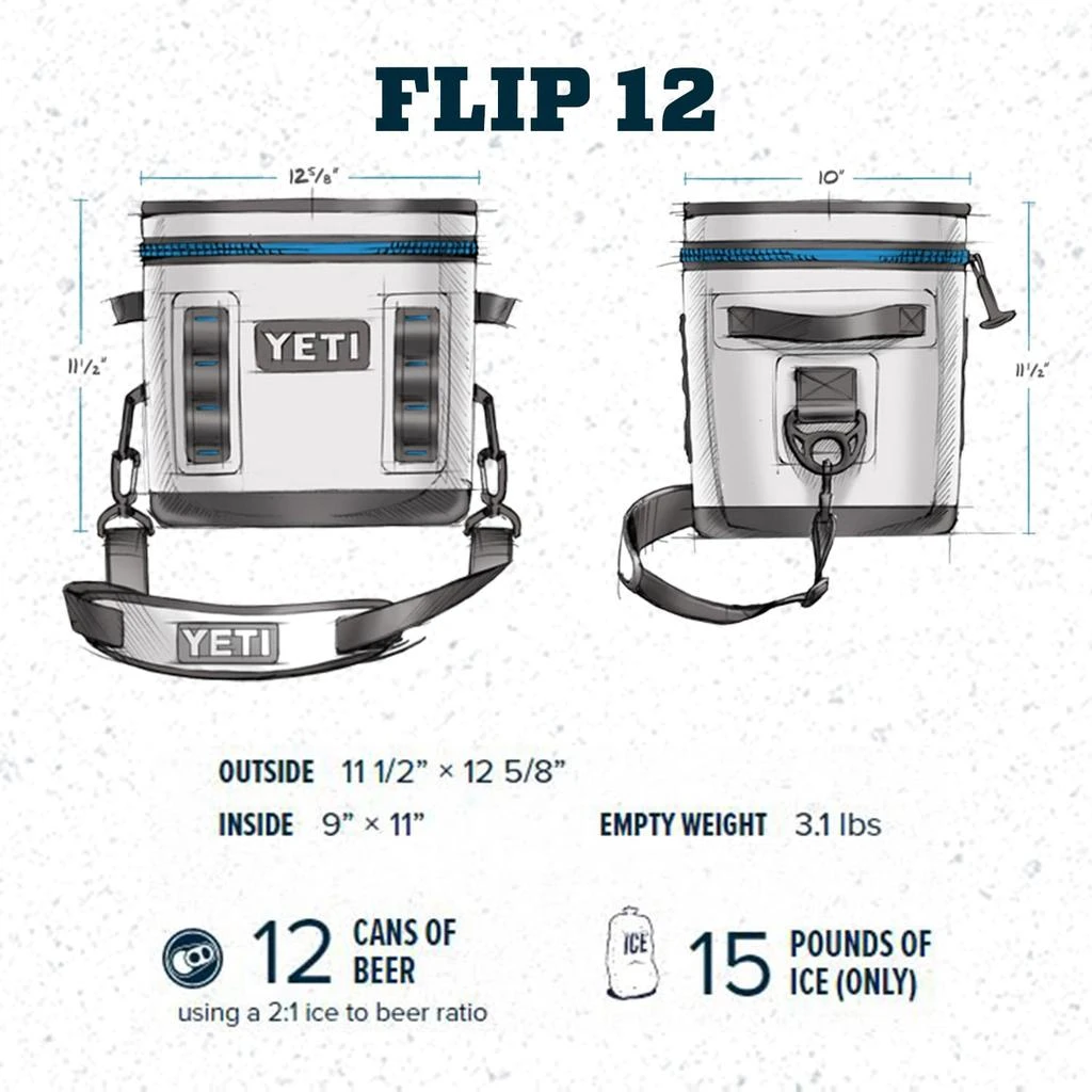 商品YETI|YETI Hopper Flip 12 Portable Soft Cooler,价格¥1878-¥3748,第4张图片详细描述
