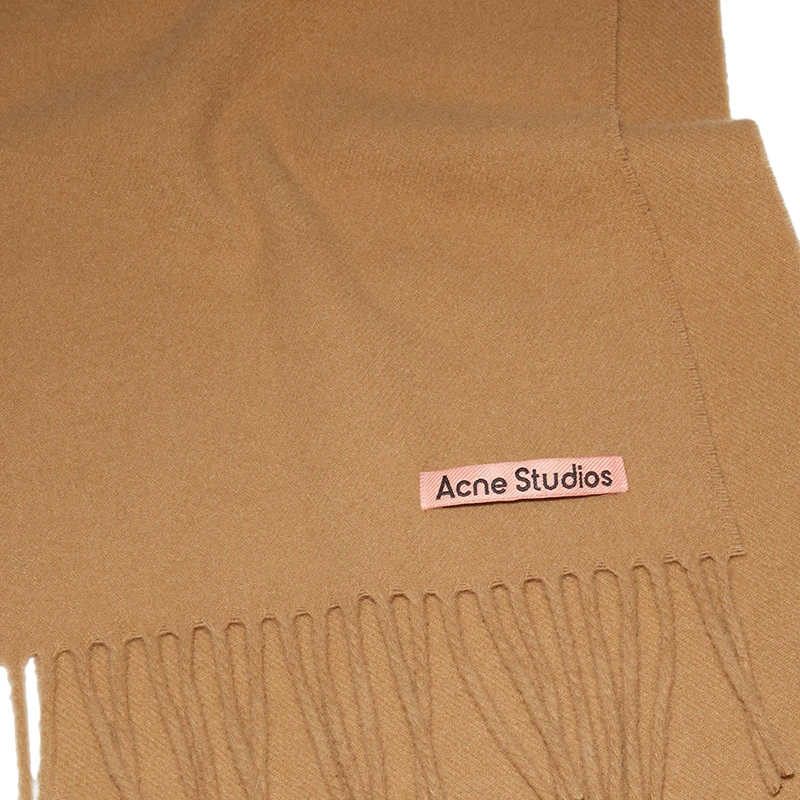 ACNE STUDIOS 男女同款经典深驼色流苏羊毛围巾 商品