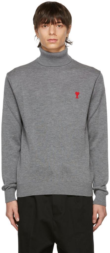 商品AMI|Gray Ami De Cœur Turtleneck,价格¥3095,第1张图片