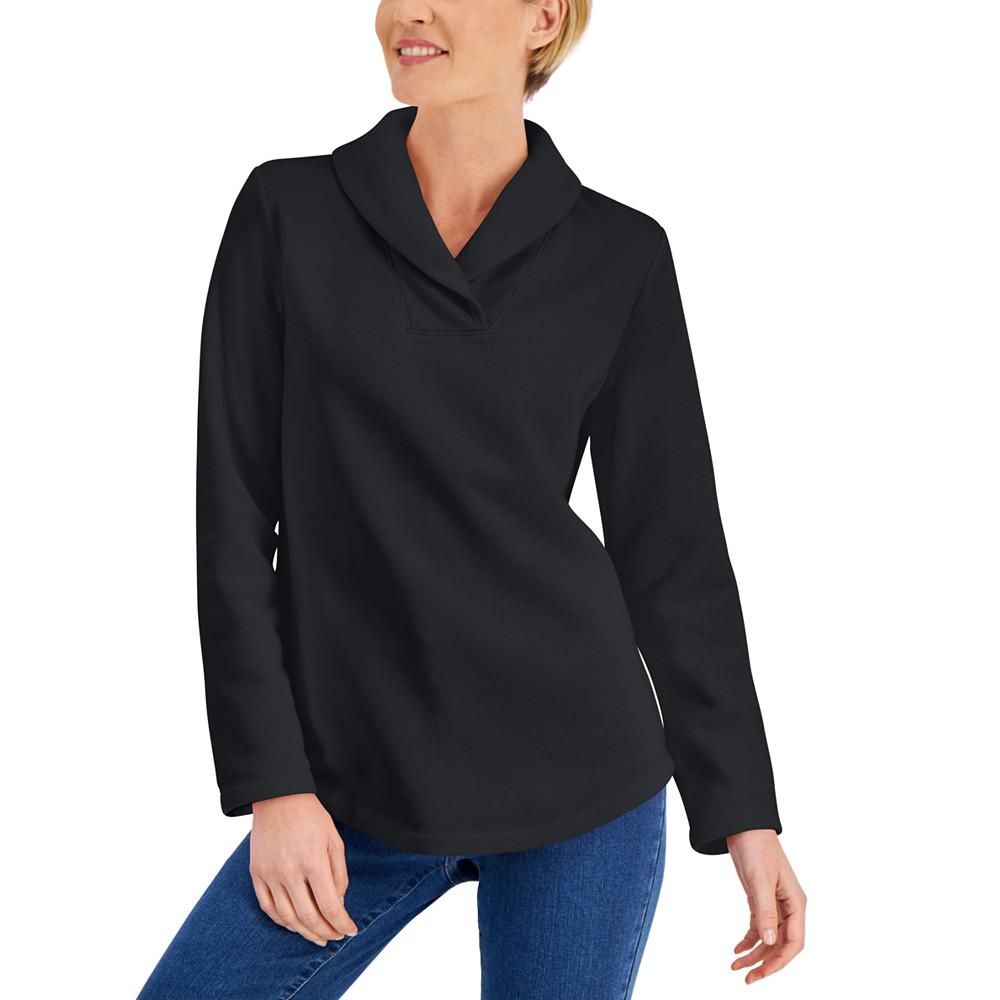 Petite Shawl-Collar Top, Created for Macy's商品第1张图片规格展示